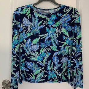 LIKE NEW - Lands’ End Rash Guard Shirt - Medium Petite (10-12)